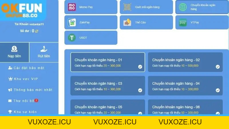 Hướng Dẫn Nạp Tiền Okfun Siêu Tốc, Nhận Thưởng Ngay